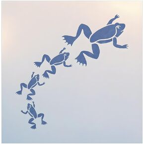 Frog Family - Forest Mountain Woodland Wildlife African Wild Animal DIY Template Reusable Laser Cut Mylar Template for Painting Home Decor DIY Crafts - The Artful Stencil