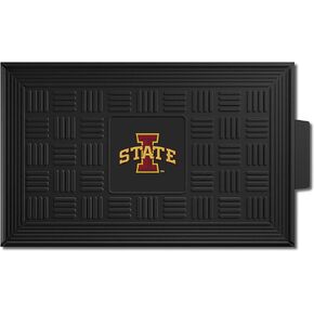 FANMATS 12761 Iowa State Cyclones Heavy Duty Vinyl Medallion Outdoor Door Mat - 19.5in. x 31in.