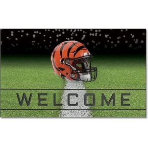 FANMATS 19939 Cincinnati Bengals Crumb Rubber Outdoor Door Mat - 18in. x 30in., Team Color