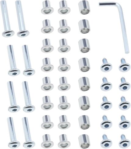 Micro Traders 46pcs Inline Skate Replacement Shaft Roller Skate Replacement Accessories Aluminum Alloy Skate Wheel Set Includes Axle & Axles Screws & Wrench & Spacers in Saudi Arabia
