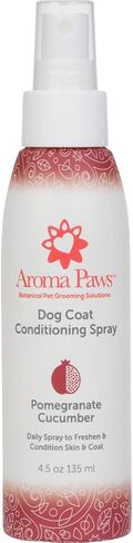 Aroma Paws Scented Dog Coat Spray – Cleansing, Conditioning, Moisturizing – Toxin Free, Healthy Ingredients – Aromatic Grooming Puppy Spray – Loosens Knots, Tangles – 4.5 Oz., Pomegranate Cucumber in Saudi Arabia