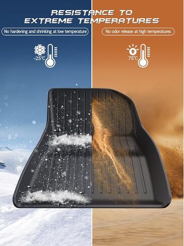 ASZSK Floor Mats for Tesla Model 3 2024,All-Weather Non-Slip TPE Rubber Floor Liners Model 3 Highland Accessories-Front and Rear 2 Rows Set in Saudi Arabia