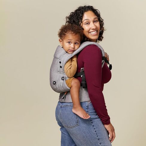 Baby Tula Explore Baby Carrier, Adjustable Newborn to Toddler Carrier, Ergonomic and Multiple Positions for 7 – 45 pounds (Linen Ash) in Kuwait
