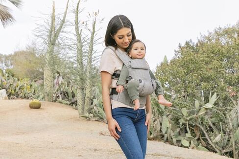 Baby Tula Explore Baby Carrier, Adjustable Newborn to Toddler Carrier, Ergonomic and Multiple Positions for 7 – 45 pounds (Linen Ash) in Kuwait