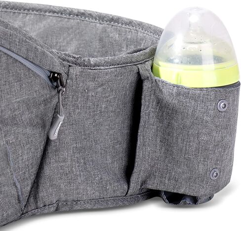SUNVENO Baby Hipseat Ergonomic Baby Carrier Soft Cotton 6 in 1 Safety Infant Newborn Hip Seat for Home, Outdoor, Travel, 6-36 Months Babies Girls and Boys, Grey in Saudi Arabia