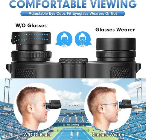 12x25 Compact Binoculars for Adults and Kids, Waterproof Binoculars with Low Light Night Vision - High Powered Easy Focus Binoculars with Low Light Vision for Outdoor Hunting Travel in Saudi Arabia