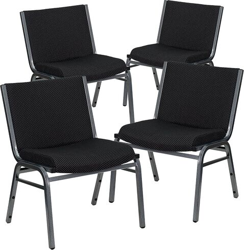 Flash Furniture 4 Pk. HERCULES Series Big & Tall 1000 lb. Rated Black Fabric Stack Chair in Saudi Arabia