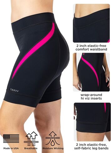 شورت دراجة Terry Breakaway LTD، درزة داخلية للسيدات 8.5 بوصة ضغط متوسط، جزء سفلي مبطن لركوب الدراجات in Kuwait