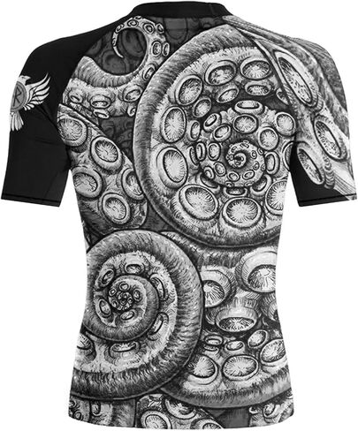 Raven Fightwear Women's Kraken Octopus BJJ Rash Guard Short Sleeve MMA in Saudi Arabia