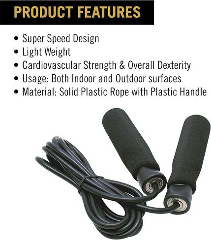 Everlast 9Ft Pvc Jump Rope, 9 feet (Black) in Saudi Arabia