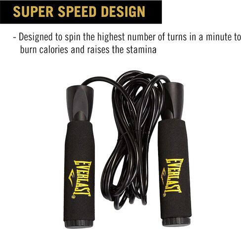 Everlast 9Ft Pvc Jump Rope, 9 feet (Black) in Saudi Arabia