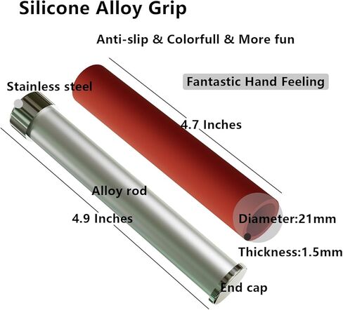 حبال القفز من السيليكون للأطفال والكبار من Mogold مقاس 5 مم من أجل اللياقة البدنية - حبل القفز قابل للتعديل للمبتدئين مع مقابض معدنية غير قابلة للكسر وحبل PVC فائق المتانة غير ملتوي لتخطي الحبل in Kuwait