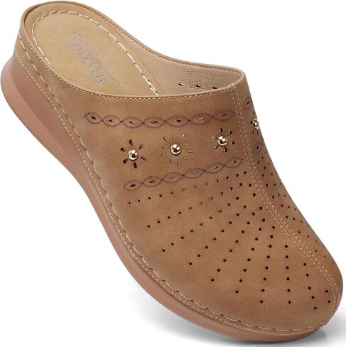 SHIBEVER Clogs for Women Mules Slip-On: Closed Toe Clog - Comfortable Womens Mule in Saudi Arabia