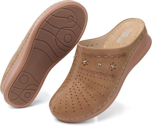 SHIBEVER Clogs for Women Mules Slip-On: Closed Toe Clog - Comfortable Womens Mule in Saudi Arabia