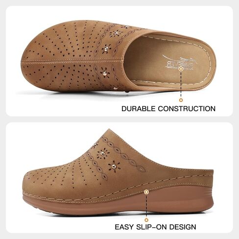 SHIBEVER Clogs for Women Mules Slip-On: Closed Toe Clog - Comfortable Womens Mule in Saudi Arabia