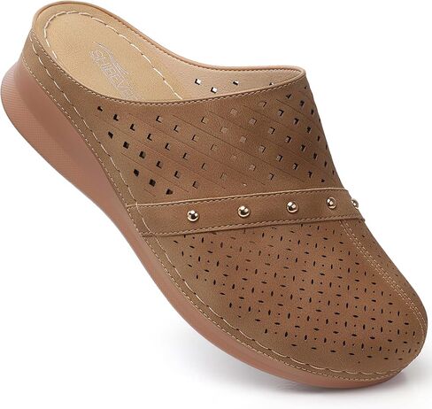 SHIBEVER Clogs for Women Mules Slip-On: Closed Toe Clog - Comfortable Womens Mule in Saudi Arabia
