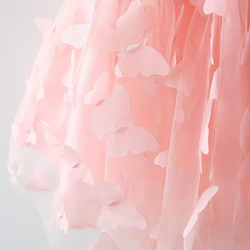 Toddler Baby Girl Princess Butterfly Wings Fairy Dress Sleeveless Strap Pleated A-Line Layered Tulle Tutu Dresses in Kuwait
