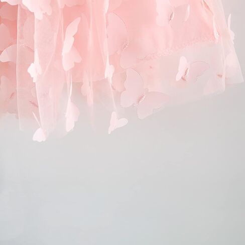 Toddler Baby Girl Princess Butterfly Wings Fairy Dress Sleeveless Strap Pleated A-Line Layered Tulle Tutu Dresses in Kuwait