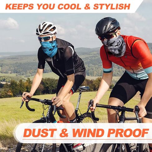 DRESHOW Neck Gaiter Bandana Face Mask Cooling Scarf Mask of Sun Protection Breathable Head Face Neck Cover for Women Men in Saudi Arabia