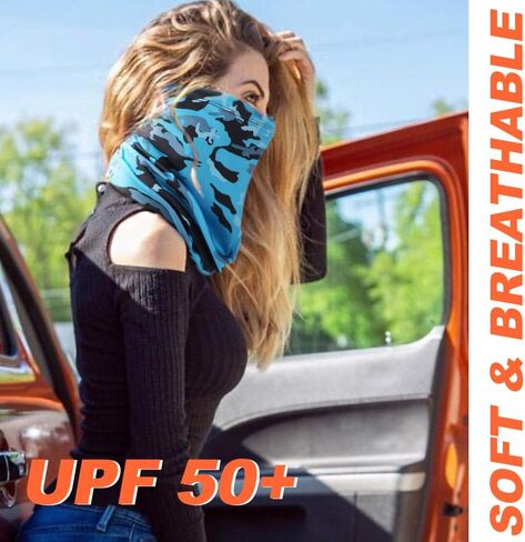 DRESHOW Neck Gaiter Bandana Face Mask Cooling Scarf Mask of Sun Protection Breathable Head Face Neck Cover for Women Men in Saudi Arabia