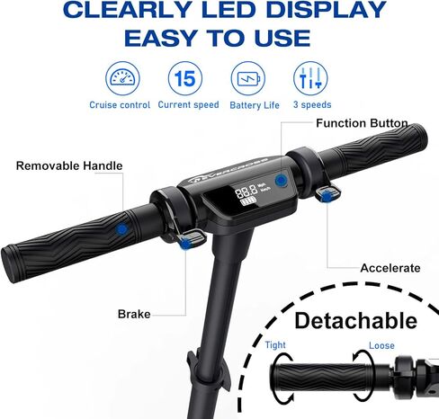 EVERCROSS Electric Scooter EV08S, Folding Electric Scooter for Adults with 8'' Honeycomb Tires, 350W Up to 15 MPH & 12-15 Miles E-Scooter, Adult Electric Scooter with 3 Speed Modes in Kuwait