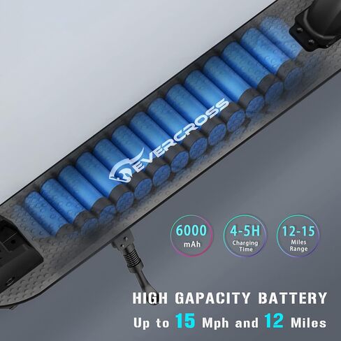 EVERCROSS Electric Scooter EV08S, Folding Electric Scooter for Adults with 8'' Honeycomb Tires, 350W Up to 15 MPH & 12-15 Miles E-Scooter, Adult Electric Scooter with 3 Speed Modes in Kuwait