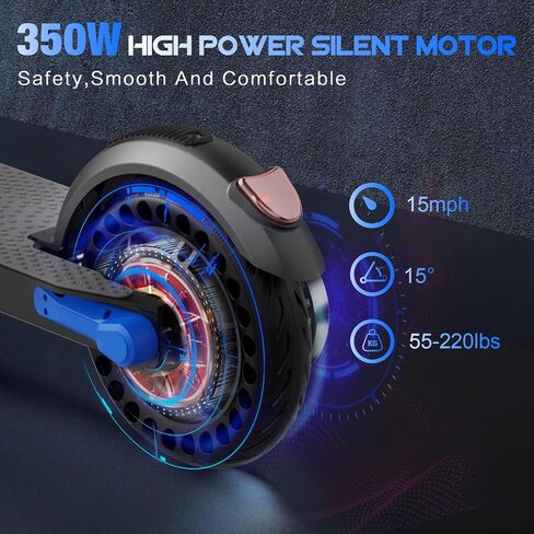 EVERCROSS Electric Scooter EV08S, Folding Electric Scooter for Adults with 8'' Honeycomb Tires, 350W Up to 15 MPH & 12-15 Miles E-Scooter, Adult Electric Scooter with 3 Speed Modes in Kuwait