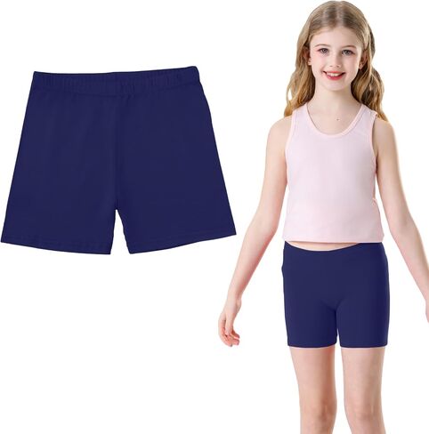 Phedrew Girls Cotton Shorts Dance Shorts Active Bike Shorts for Underdress in Saudi Arabia