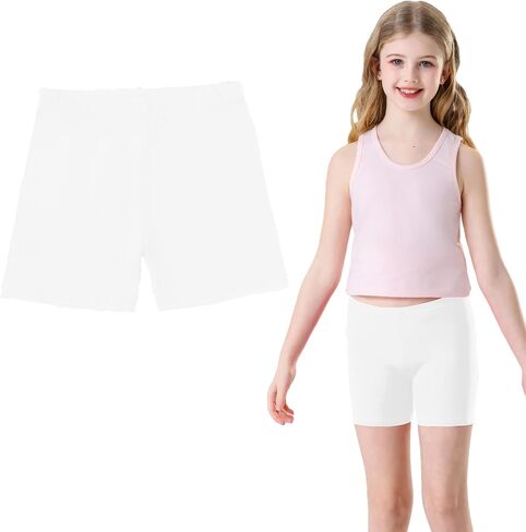 Phedrew Girls Cotton Shorts Dance Shorts Active Bike Shorts for Underdress in Saudi Arabia