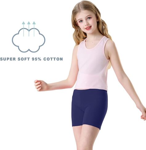 Phedrew Girls Cotton Shorts Dance Shorts Active Bike Shorts for Underdress in Saudi Arabia
