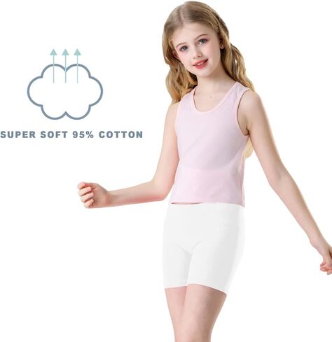 Phedrew Girls Cotton Shorts Dance Shorts Active Bike Shorts for Underdress in Saudi Arabia