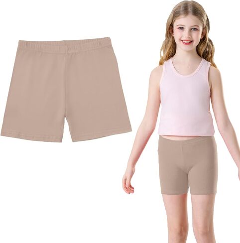 Phedrew Girls Cotton Shorts Dance Shorts Active Bike Shorts for Underdress in Saudi Arabia