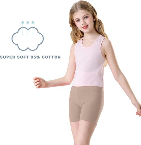 Phedrew Girls Cotton Shorts Dance Shorts Active Bike Shorts for Underdress in Saudi Arabia