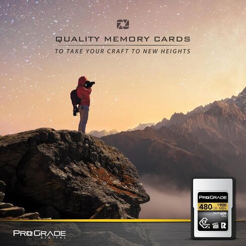 بطاقة ذاكرة ProGrade Digital CFexpress™ 2.0 من النوع A (سعة 240 جيجابايت) باللون الذهبي in Kuwait
