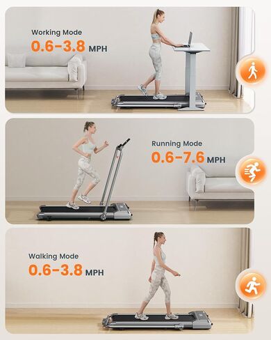 YOSUDA Walking Pad Under Desk Treadmill, 3.0HP 2 in 1 Walk Pad for Home/Office Folding Treadmill with 265 lbs Weight Capacity, Smart Walking Treadmill with App, Remote Control and LED Display in Saudi Arabia