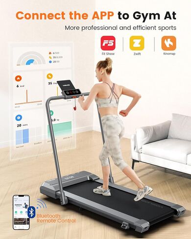 YOSUDA Walking Pad Under Desk Treadmill, 3.0HP 2 in 1 Walk Pad for Home/Office Folding Treadmill with 265 lbs Weight Capacity, Smart Walking Treadmill with App, Remote Control and LED Display in Saudi Arabia