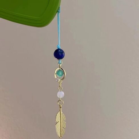 PUCAPOCO Wanderer Scaramouche سلسلة مفاتيح سحرية للهاتف Genshin Merch مستوحاة حلية هاتف حزام سلسلة مفاتيح ريش ذهبي in Kuwait