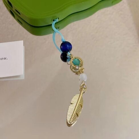 PUCAPOCO Wanderer Scaramouche سلسلة مفاتيح سحرية للهاتف Genshin Merch مستوحاة حلية هاتف حزام سلسلة مفاتيح ريش ذهبي in Kuwait