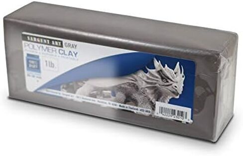 طين الخبز البوليمر الرمادي من سارجنت آرت، كتلة بوزن 1 كجم، سهل الاستخدام والتنعيم، آمن وغير سام، يستخدم لجميع أنواع مشاريع نحت الطين والحرف اليدوية in Kuwait