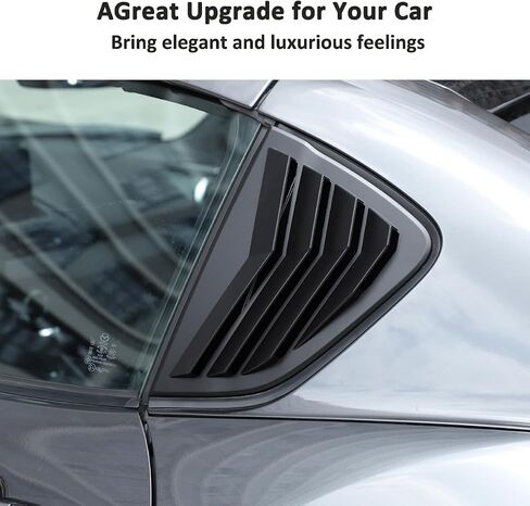 Rear Side Window Louvers Cover Trim Compatible with Mazda MX-5 Miata RF 2016-2024，ABS Car Window Scoop Louvers Cover Trim ，Air Vent Scoop Shades Cover Blinds (Piano Black) in Saudi Arabia