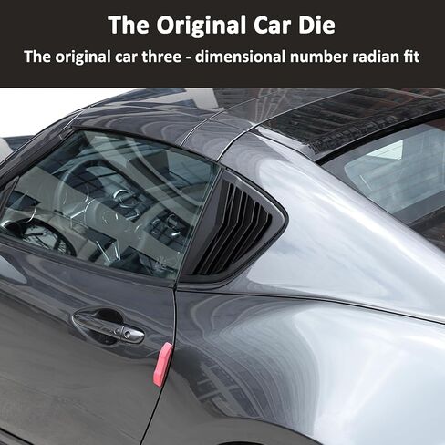 Rear Side Window Louvers Cover Trim Compatible with Mazda MX-5 Miata RF 2016-2024，ABS Car Window Scoop Louvers Cover Trim ，Air Vent Scoop Shades Cover Blinds (Piano Black) in Saudi Arabia