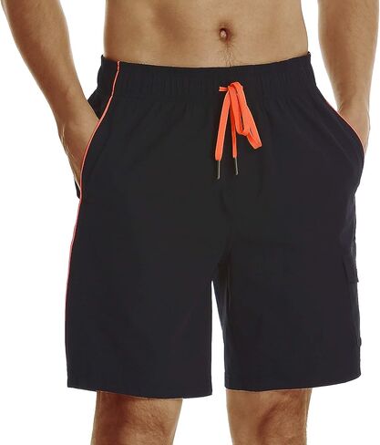 HODOSPORTS Mens 8" Swim Trunks Quick Dry Bathing Suit with Mesh Liner (Regular & Big Tall Sizes) in Saudi Arabia