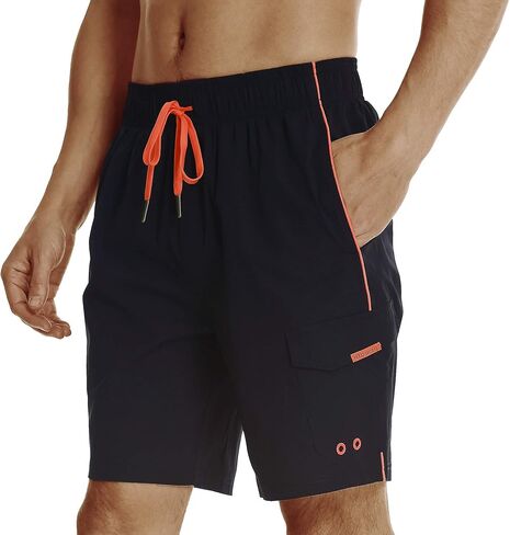 HODOSPORTS Mens 8" Swim Trunks Quick Dry Bathing Suit with Mesh Liner (Regular & Big Tall Sizes) in Saudi Arabia