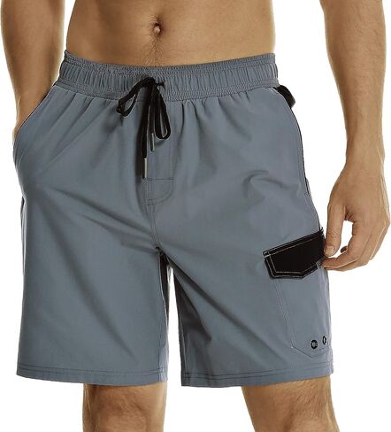 HODOSPORTS Mens 8" Swim Trunks Quick Dry Bathing Suit with Mesh Liner (Regular & Big Tall Sizes) in Saudi Arabia