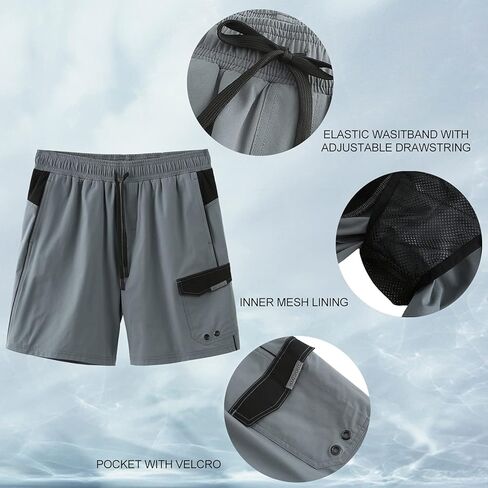 HODOSPORTS Mens 8" Swim Trunks Quick Dry Bathing Suit with Mesh Liner (Regular & Big Tall Sizes) in Saudi Arabia