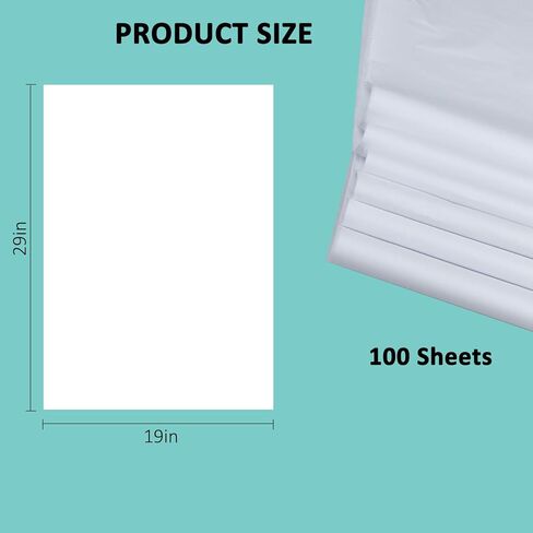 100 Sheets 20 x 30 Inch Acid Free Tissue Paper, White Wrapping Tissue Paper for Gift Bags, Tissue Paper for Preserving Clothing Storage Textiles Present Wrap in Kuwait