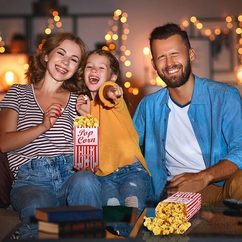 200 قطعة من أكياس الفشار الورقية - 1 أونصة من أكياس الفشار السائبة ملحقات آلة الفشار لمسارح الأفلام وحفلات الكرنفال in Kuwait