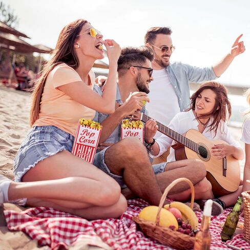 200 قطعة من أكياس الفشار الورقية - 1 أونصة من أكياس الفشار السائبة ملحقات آلة الفشار لمسارح الأفلام وحفلات الكرنفال in Kuwait