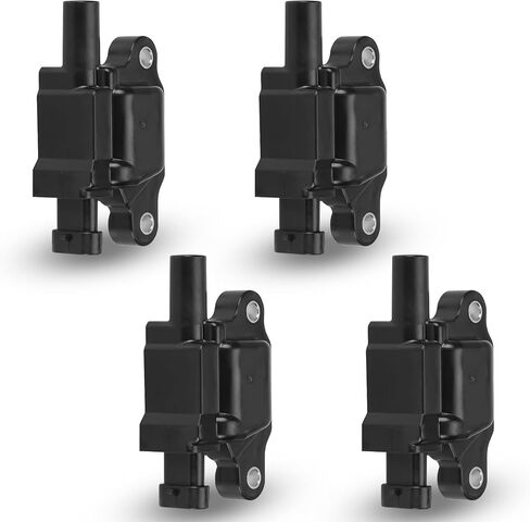 Hurotoms 4PCS Ignition Coil Pack Compatible with Buick Cadillac Escalade CTS Chevrolet Express 1500 2500 3500 4500 Hummer H2 H3 Isuzu NPR Pontiac 4.8L 5.3L 6.0L 6.2L, Replace for UF413 C1511, Black in Saudi Arabia