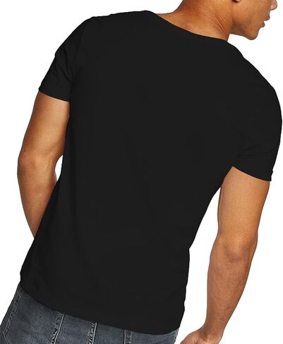 تي شيرت رجالي مثير بياقة V عميقة وأكمام قصيرة تي شيرت مناسب تي شيرت منخفض القطع Vneck تي شيرت علوي in Kuwait